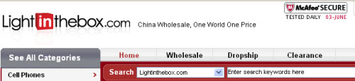 China atacadista LightInTheBox