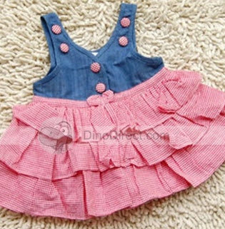vestido de algodão sem mangas para os bebés