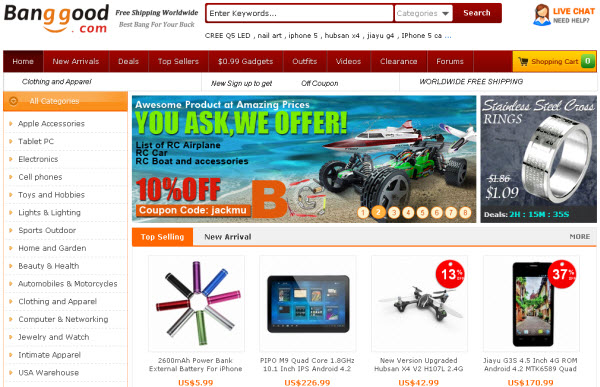 China site de compras Banggood.com