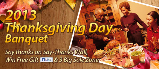 Thanksgiving Day 2013 promoções no Buysku.com