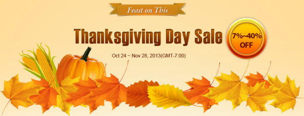 Thanksgiving Day 2013 promoções no Focalprice.com